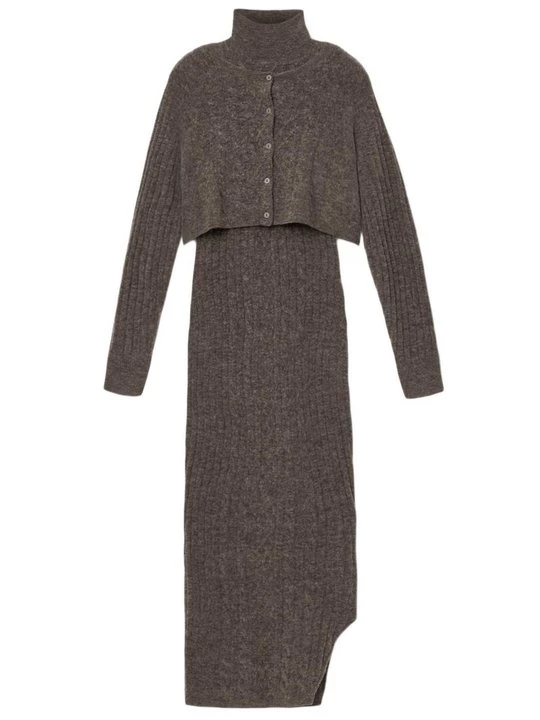 Obrázek produktu Pletené šaty AllSaints hnědá