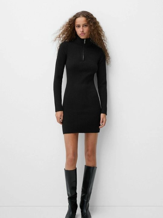 Obrázek produktu Pletené šaty Bershka černá