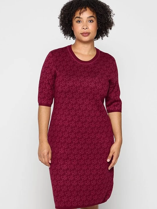 Obrázek produktu Pletené šaty DKNY bordó