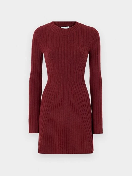 Obrázek produktu Pletené šaty Hollister Co. tmavě červená