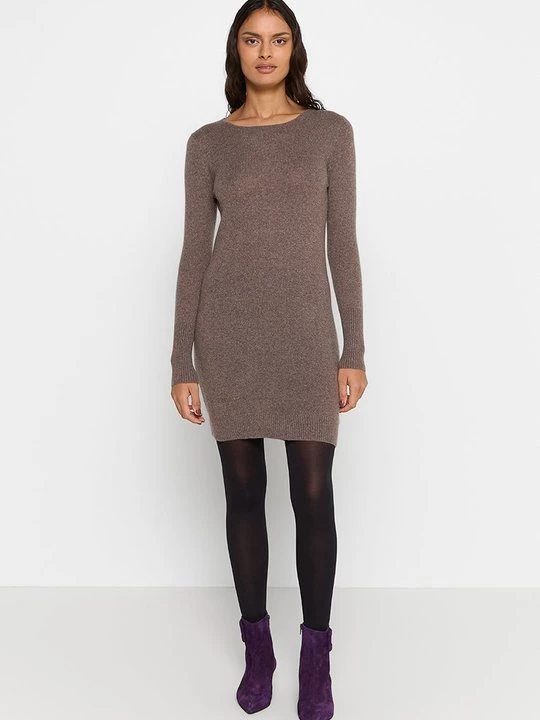 Obrázek produktu Pletené šaty Just Cashmere hnědá