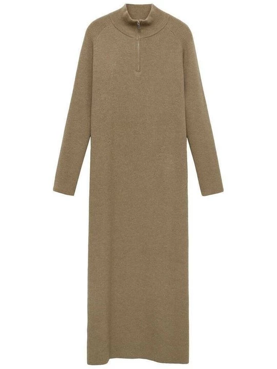 Obrázek produktu Pletené šaty Mango khaki
