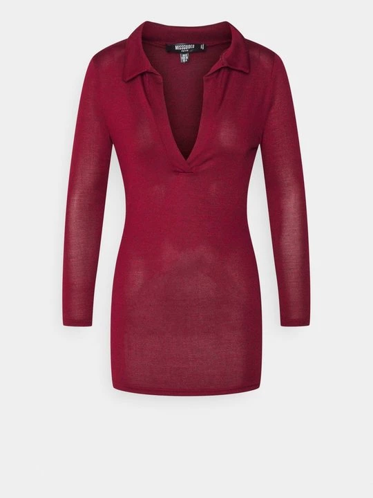 Obrázek produktu Pletené šaty Missguided tmavě červená