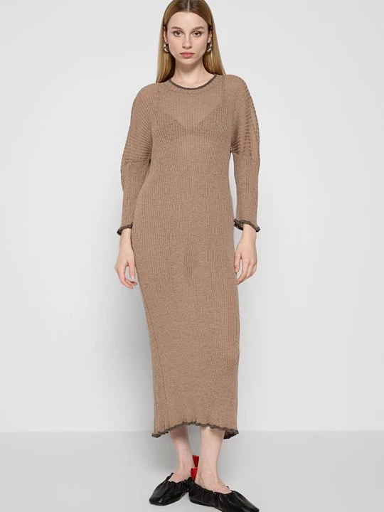 Obrázek produktu Pletené šaty MM6 Maison Margiela světle hnědošedá