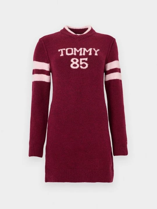 Obrázek produktu Pletené šaty Tommy Jeans tmavě červená