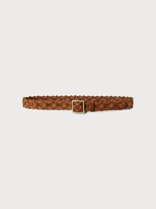 Obrázek produktu Pletený pásek Polo Ralph Lauren hnědá