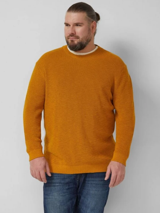 Obrázek produktu Pletený pulovr s kulatým výstřihem a strukturovaným vzorem s.Oliver žlutá