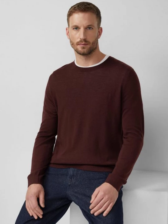 Obrázek produktu Pletený svetr z čisté merino vlny s.Oliver červená