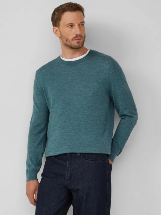 Obrázek produktu Pletený svetr z čisté merino vlny s.Oliver olivová