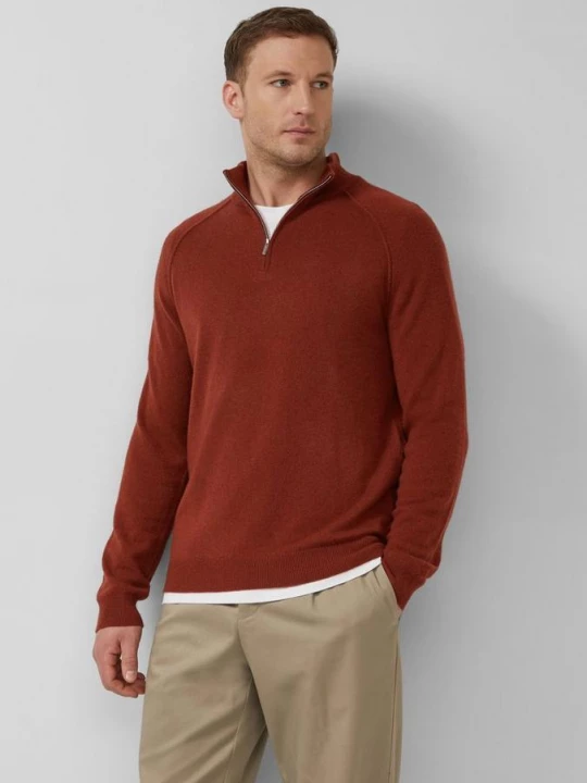 Obrázek produktu Pletený svetr ze směsi merina a kašmíru s.Oliver červená