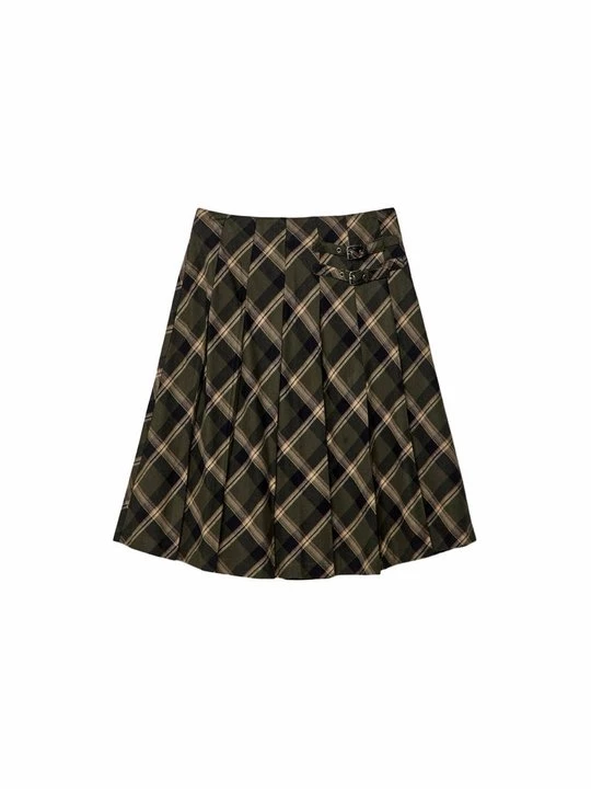 Obrázek produktu Plisovaná sukně Stradivarius khaki