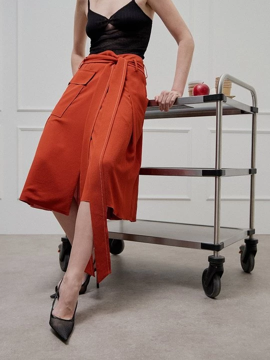 Obrázek produktu Plisovaná sukně Victoria Beckham červená