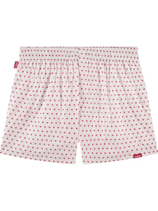 Obrázek produktu Pockies Boxerky 'Dirty Love' červená / bílá