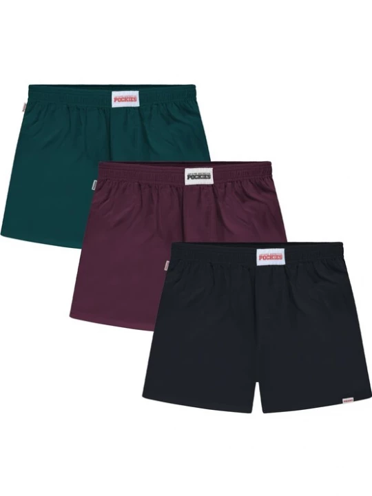 Obrázek produktu Pockies Boxerky tmavě zelená / cyclam / černá