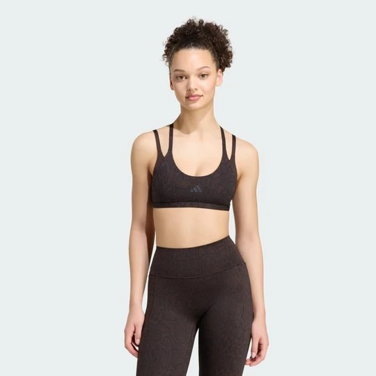 Obrázek produktu Podprsenka Optime Workout Snake Strappy s lehkou oporou Adidas hnědá