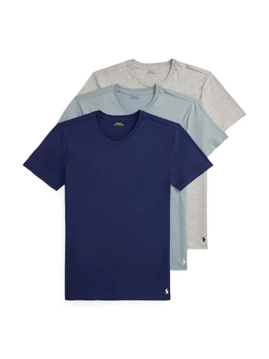 Obrázek produktu Polo Ralph Lauren basic tričko pánské bavlněné 3-pack námořnická modř