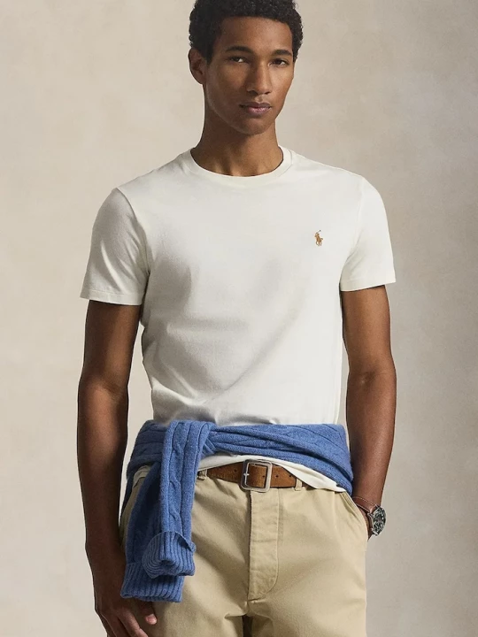 Obrázek produktu Polo Ralph Lauren basic tričko pánské bavlněné béžová