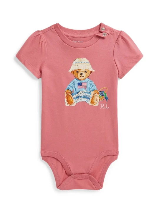 Obrázek produktu Polo Ralph Lauren Bavlněné kojenecké body Polo Ralph Lauren růžová