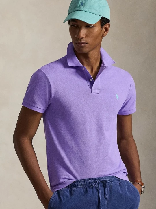 Obrázek produktu Polo Ralph Lauren Bavlněné polo tričko Polo Ralph Lauren fialová