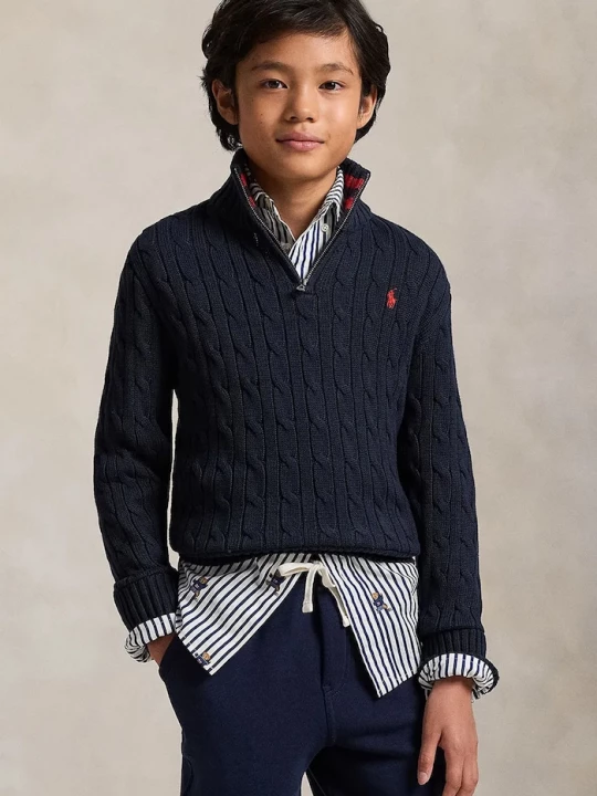 Obrázek produktu Polo Ralph Lauren Bavlněný svetr Polo Ralph Lauren námořnická modř