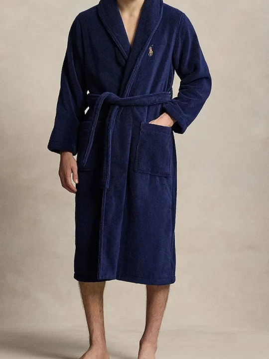 Obrázek produktu Polo Ralph Lauren Bavlněný župan Polo Ralph Lauren námořnická modř