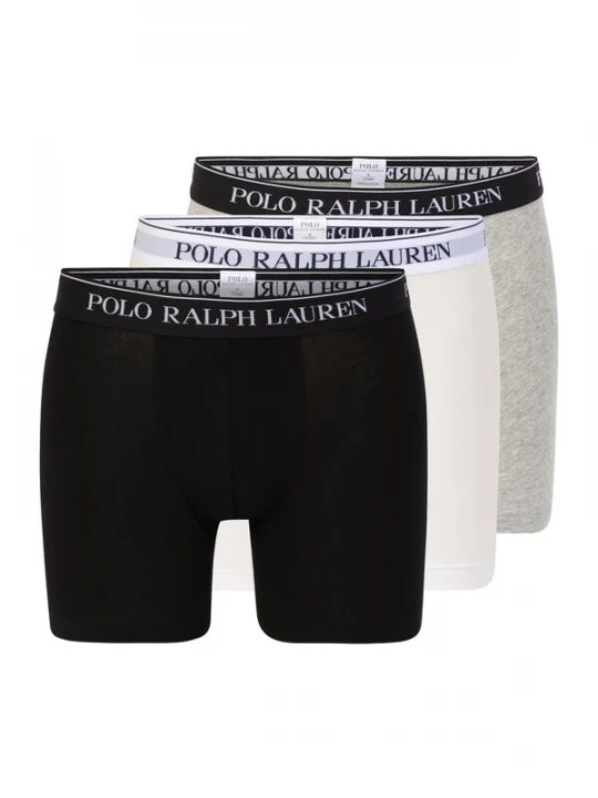 Obrázek produktu Polo Ralph Lauren Boxerky  šedý melír / černá / bílá
