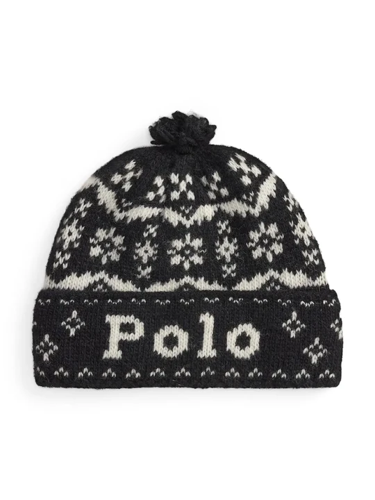 Obrázek produktu Polo Ralph Lauren čepice s bambulí dámská vlněná černá