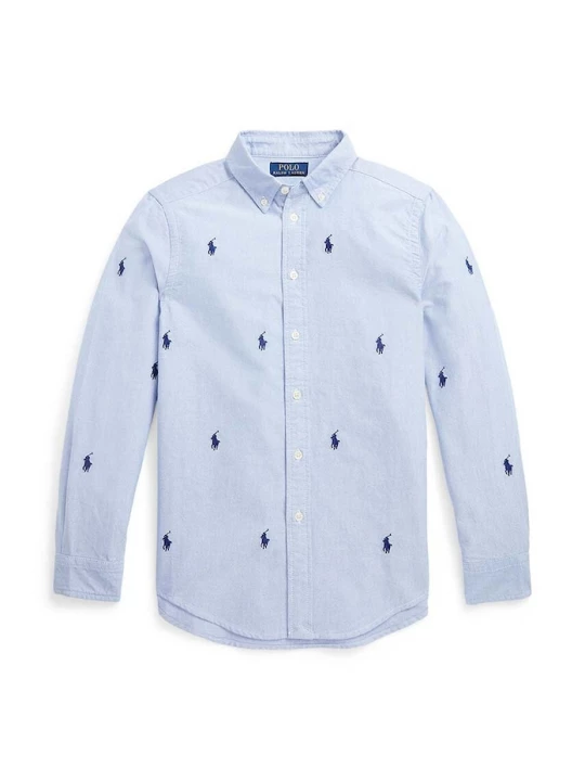 Obrázek produktu Polo Ralph Lauren Dětská bavlněná košile Polo Ralph Lauren modrá