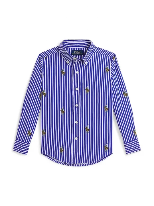 Obrázek produktu Polo Ralph Lauren Dětská bavlněná košile Polo Ralph Lauren modrá