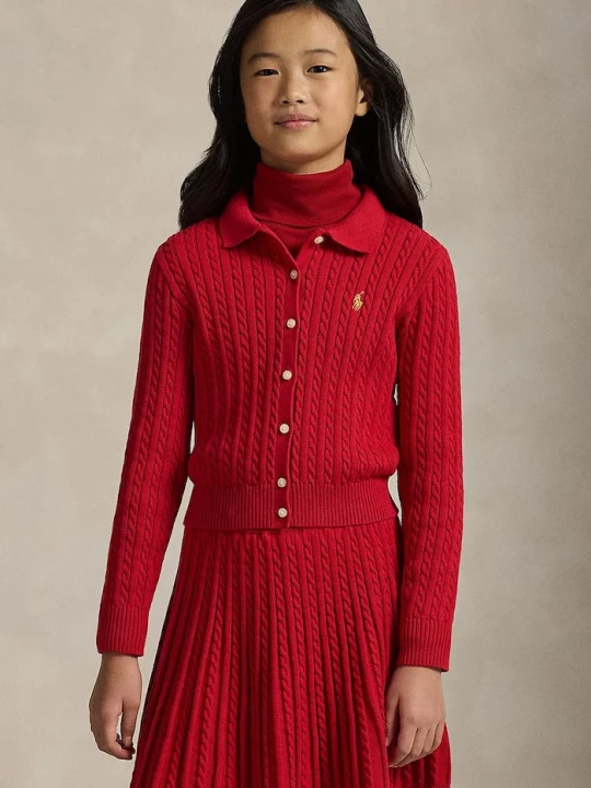 Obrázek produktu Polo Ralph Lauren Dětská bavlněná souprava Polo Ralph Lauren červená