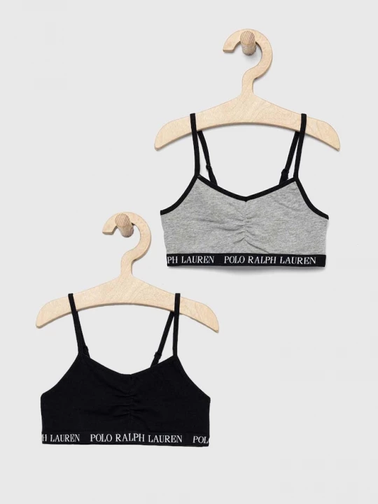 Obrázek produktu Polo Ralph Lauren Dětská podprsenka Polo Ralph Lauren 2-pack černá