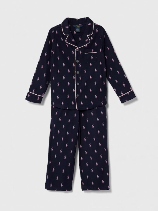 Obrázek produktu Polo Ralph Lauren Dětské bavlněné pyžamo Polo Ralph Lauren námořnická modř