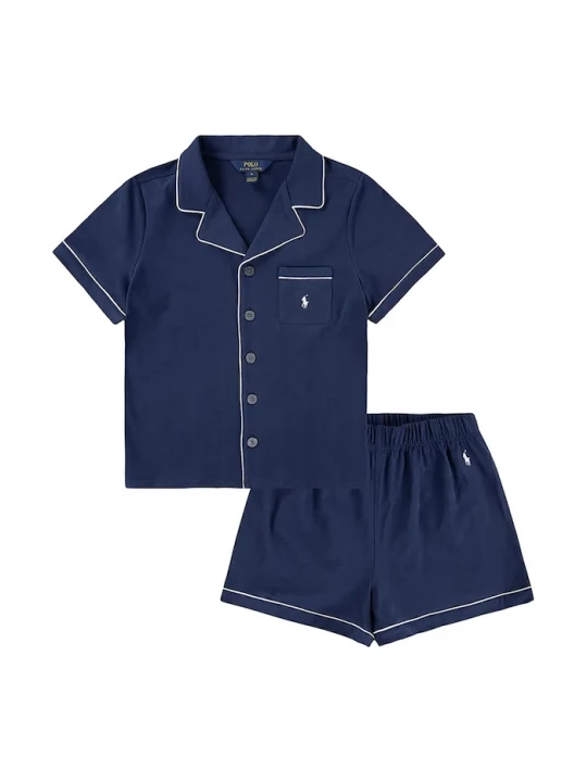 Obrázek produktu Polo Ralph Lauren Dětské bavlněné pyžamo Polo Ralph Lauren námořnická modř