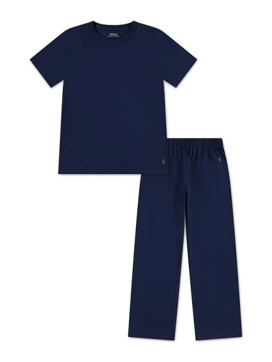 Obrázek produktu Polo Ralph Lauren Dětské bavlněné pyžamo Polo Ralph Lauren námořnická modř