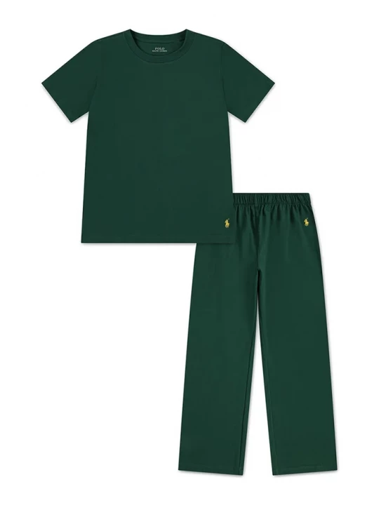 Obrázek produktu Polo Ralph Lauren Dětské bavlněné pyžamo Polo Ralph Lauren zelená