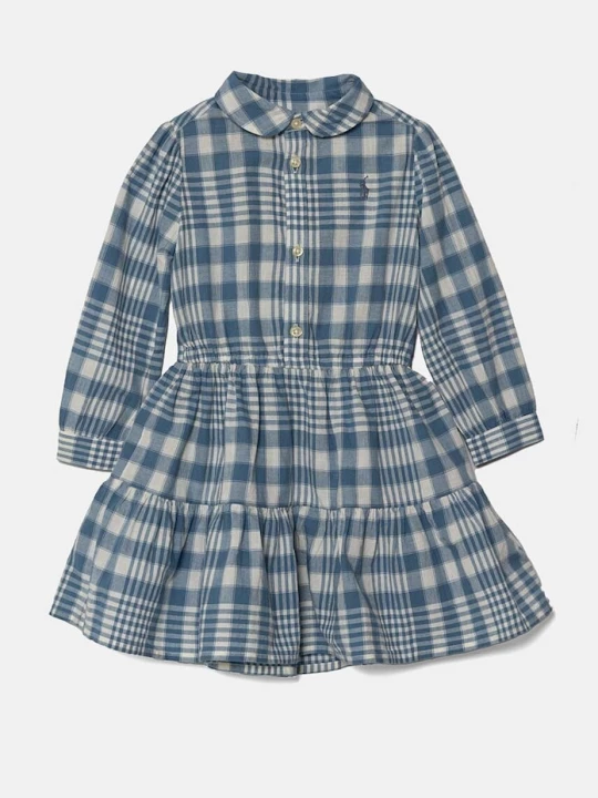 Obrázek produktu Polo Ralph Lauren Dětské bavlněné šaty Polo Ralph Lauren modrá