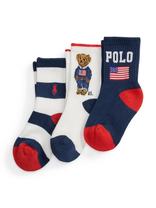 Obrázek produktu Polo Ralph Lauren Dětské ponožky 3-pack námořnická modř
