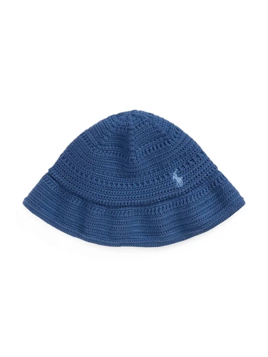 Obrázek produktu Polo Ralph Lauren Dětský bavlněný klobouk Polo Ralph Lauren námořnická modř
