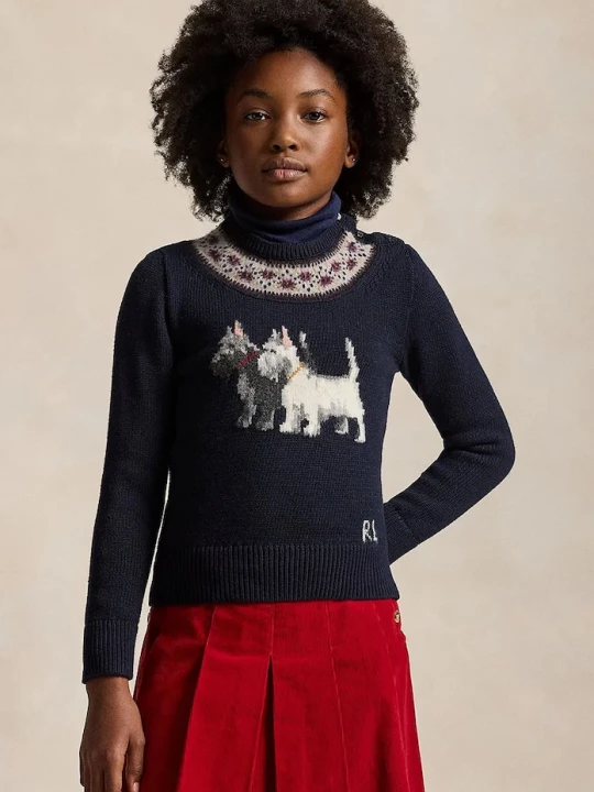 Obrázek produktu Polo Ralph Lauren Dětský bavlněný svetr Polo Ralph Lauren námořnická modř