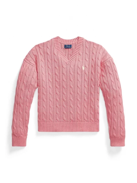 Obrázek produktu Polo Ralph Lauren Dětský bavlněný svetr Polo Ralph Lauren růžová