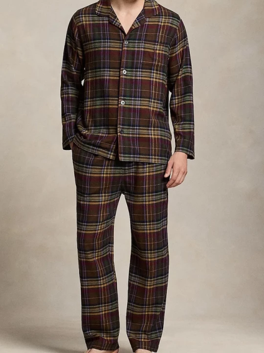 Obrázek produktu Polo Ralph Lauren dvoudílné pyžamo pánské bavlněné námořnická modř