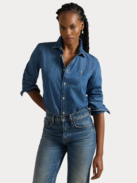 Obrázek produktu Polo Ralph Lauren džínová košile 211969458001 Modrá Slim Fit