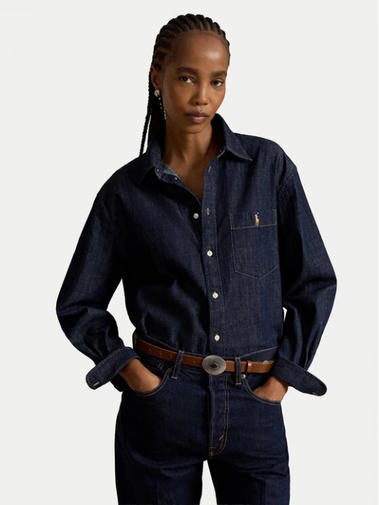 Obrázek produktu Polo Ralph Lauren džínová košile 211B17136001 Tmavomodrá Regular Fit