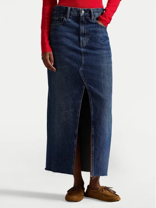 Obrázek produktu Polo Ralph Lauren Džínová sukně 211A95501001 Tmavomodrá Regular Fit