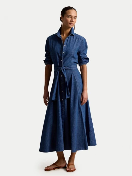 Obrázek produktu Polo Ralph Lauren Džínové šaty 211B23998001 Modrá Regular Fit