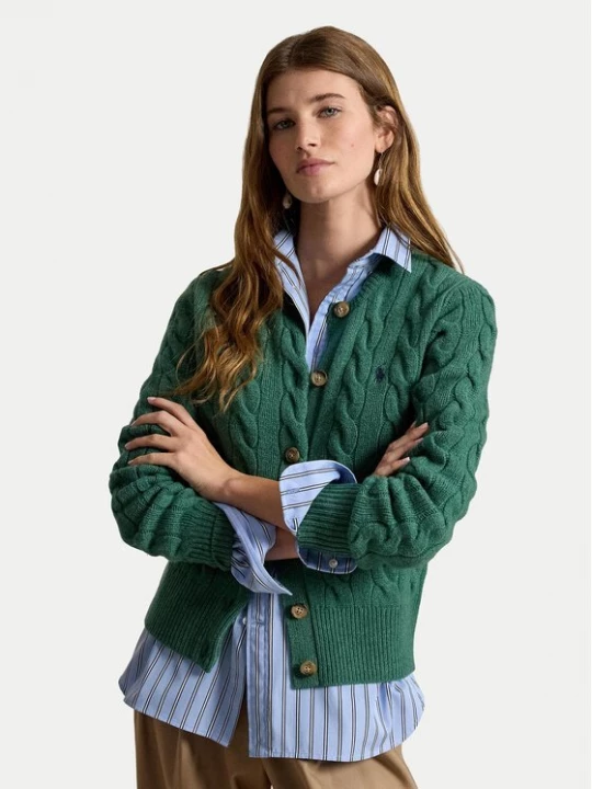 Obrázek produktu Polo Ralph Lauren Kardigan 211972104502 Zelená Slim Fit