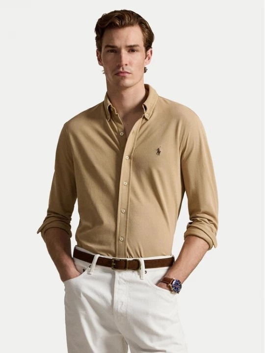 Obrázek produktu Polo Ralph Lauren Košile 710654408503 Tmavě béžová Regular Fit