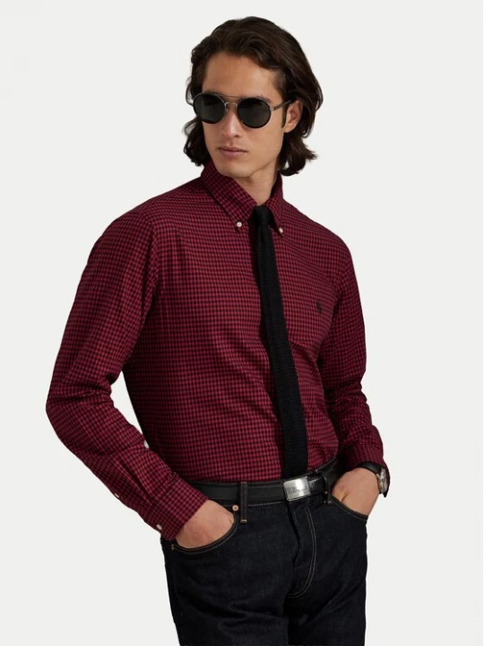 Obrázek produktu Polo Ralph Lauren Košile 710953644001 Tmavě červená Custom Fit