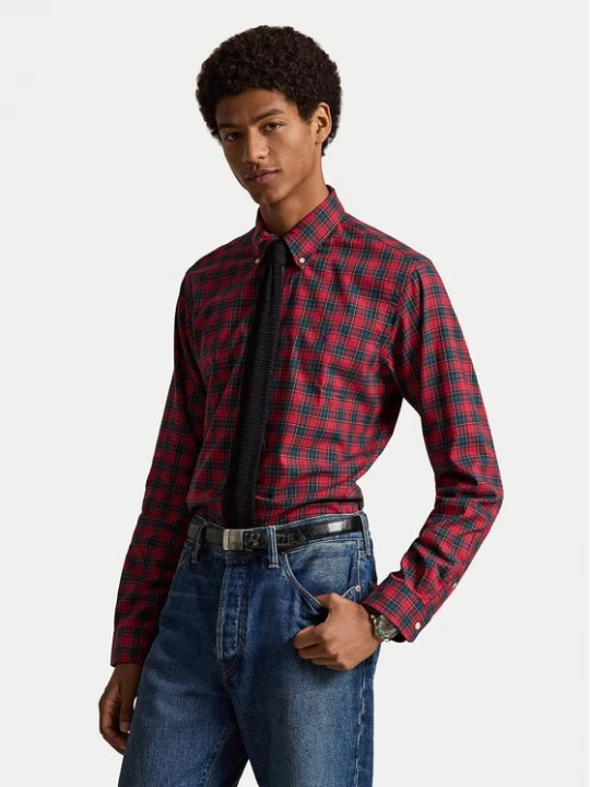 Obrázek produktu Polo Ralph Lauren Košile 710953644502 Tmavě červená Custom Fit