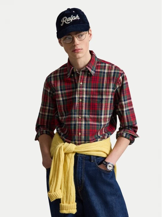 Obrázek produktu Polo Ralph Lauren Košile 710B30242001 Tmavě červená Custom Fit